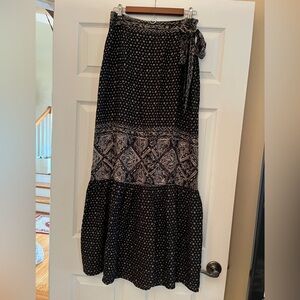 American Threads Maxi Boho Skirt, Size L